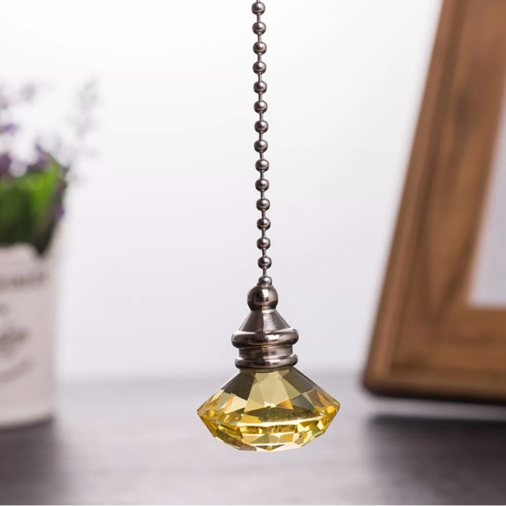 2Pcs 30MM Crystal Diamond Ceiling Fan Pull Chain Light Pull
Chain Extension